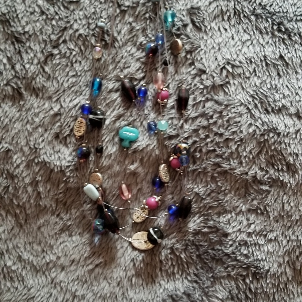 Multi colored. Multi strand necklace